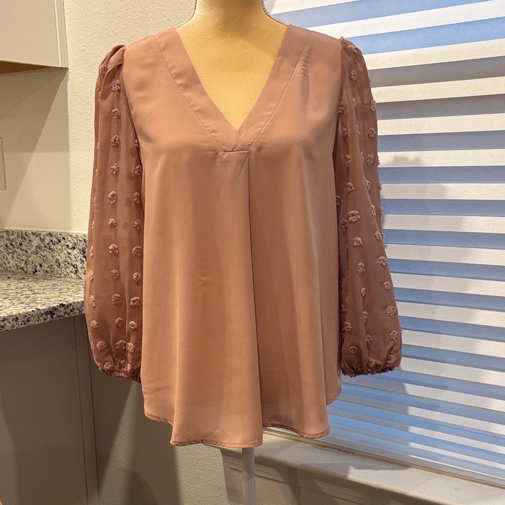 Elegant Blush Pink Women's Blouse
